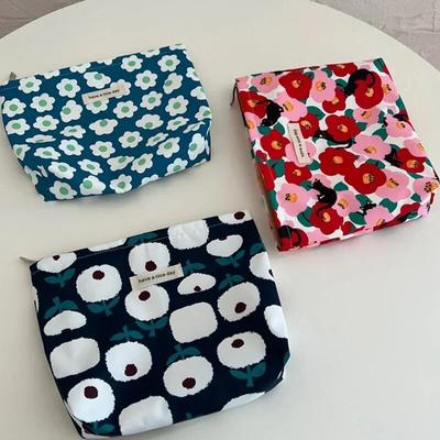 Women Travel Washing Toiletry Organizer Storage Bag Large Capacity Makeup Pouch Ins Fashion Portable Canvas Clutch Cosmetic Bag