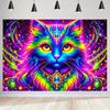 Colorful Sparkling Animals and Scenery Backdrop Coconut Tree Starry Sky Universe Banner living Room Decoration Photography Prop