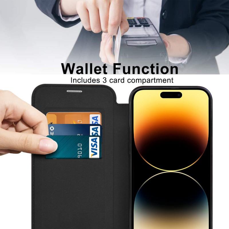 Magnetic Flip Phone Case With Card Slots IPhone 17 Pro Max Full Coverage TPU Leather Hybrid Cover