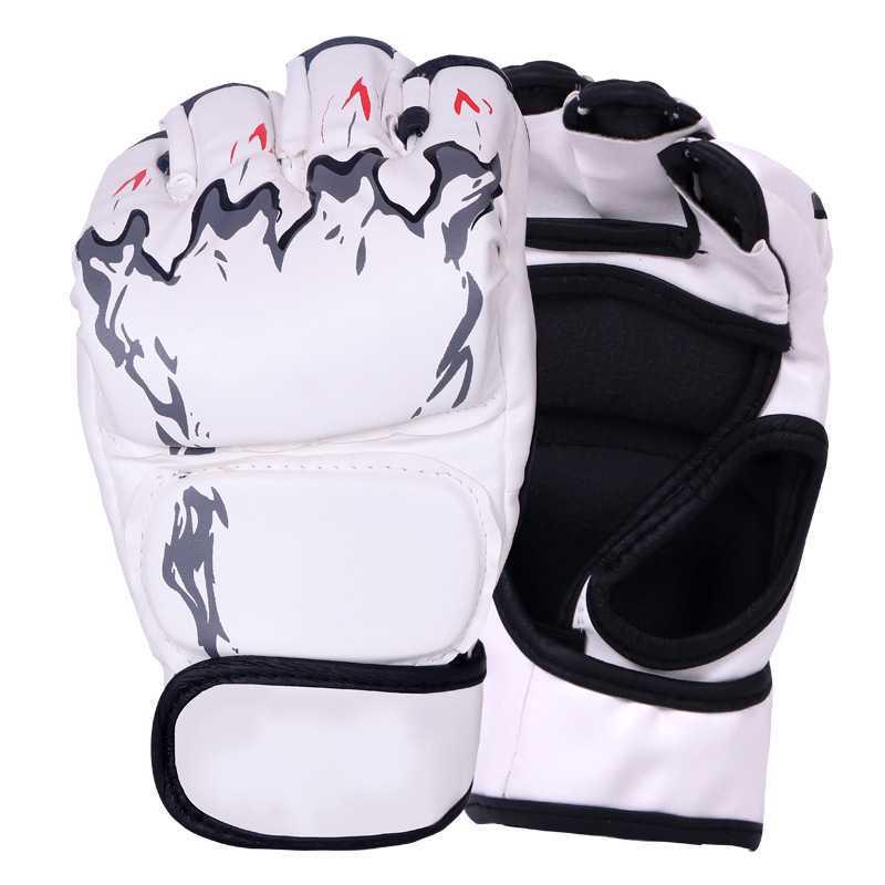 Half Finger Boxing Gloves for Adults & Children - Unisex Fingerless Sanda Training Gloves 10 oz