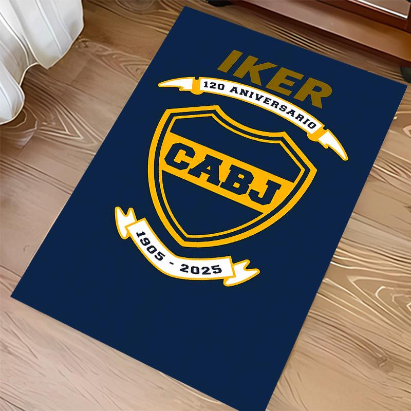 1pc Club Atlético Boca Juniors Print Area Rug - Soft,Washable Non-Slip Indoor Mat for Office Chairs,Living Room,Home Office Decorative Rug