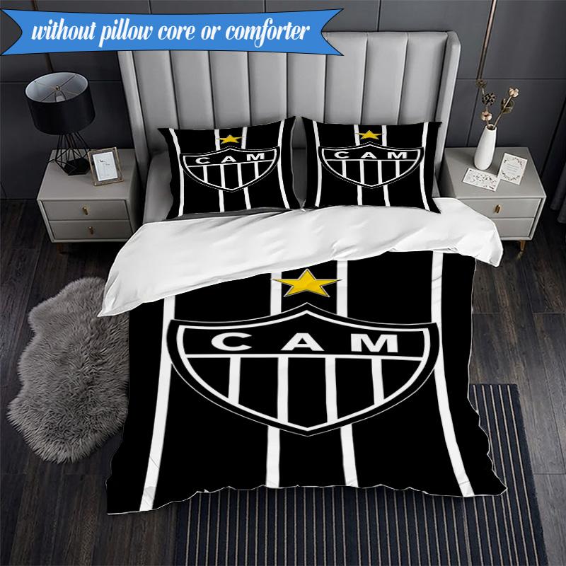 3PCS Love For Atlético Printed Soft Bedding Set,Including 1pc Duvet Cover And 2pcs Pillowcases Perfect for Bedroom, Dormitory, Fan Gift