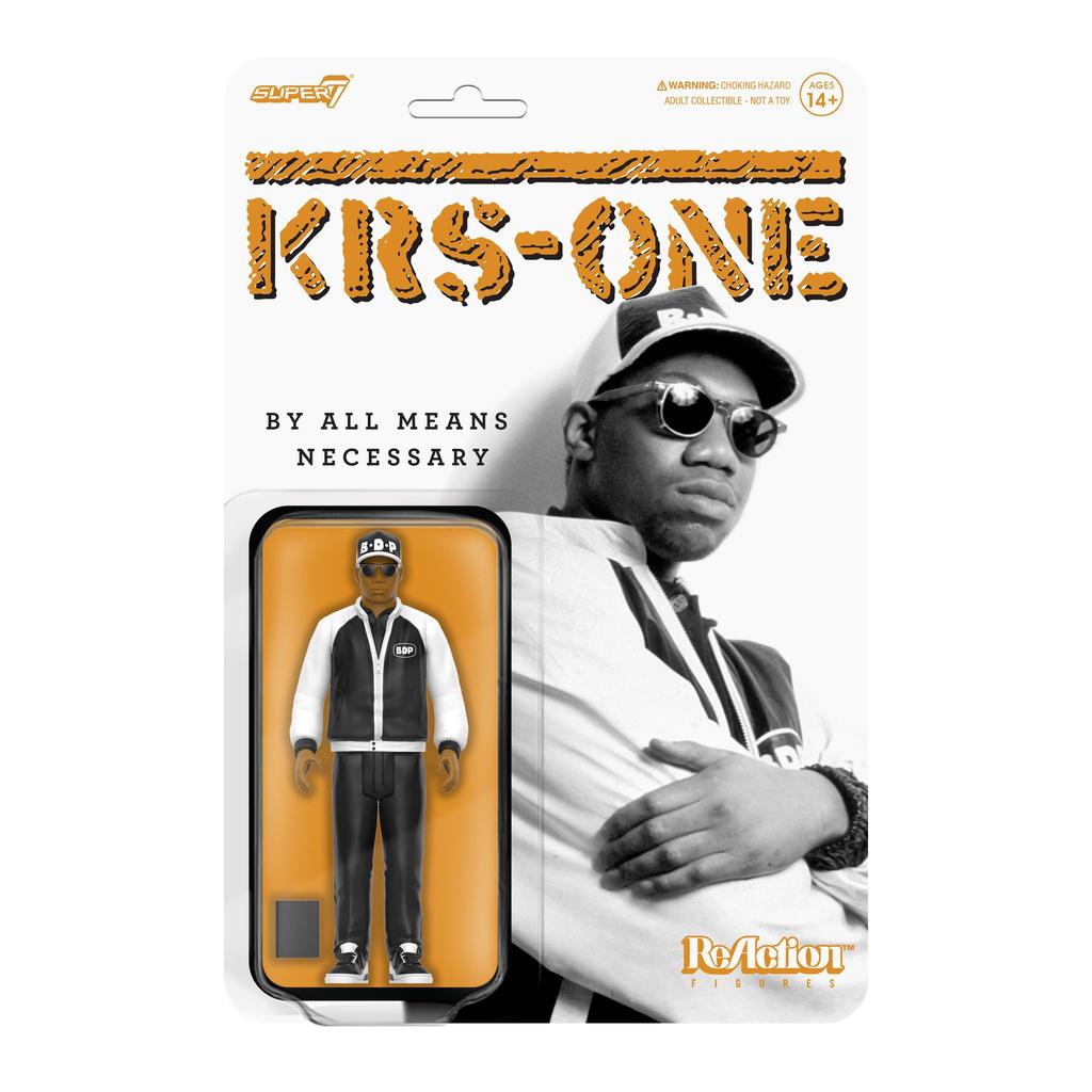 Super7 By All Means Necessary BDP Action Figure with Accessories Hip Hop Collection and Retro Toys KRS-One - 3.75" KRS-One