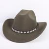 Beliebte europäische und amerikanische Mode OL-Stil einfarbiger Cowboyhut Herren und Damen High-End Zylinder Jazzhut Filzhut