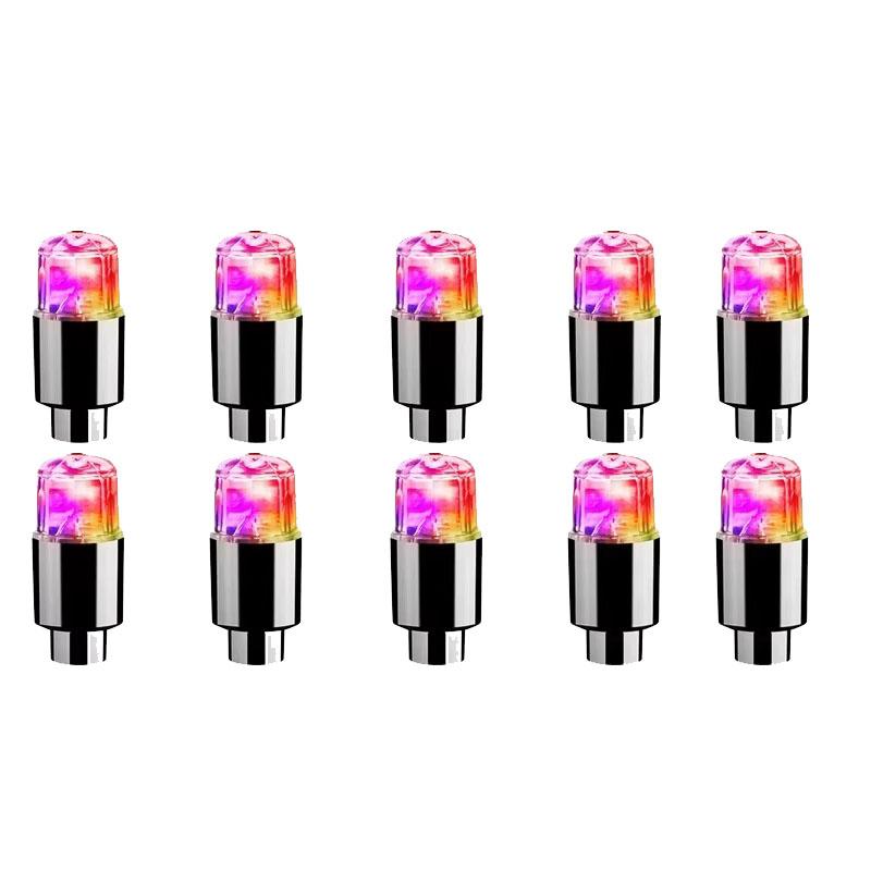 2/10Pcs Tire Valve Cap Lights Durable Tire Lights For Car Air Valve Caps With Lights For Motorcycles Bicycles Electric Vehicles