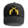 New Summer Double Gun Shooting Pistol Print Cap Unisex Women Unisex Cotton Hat Snapback Hats Trucker Cap SunHats