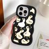 Cartoon Dinosaur Goose Soft Phone Cover Case for iPhone 13 17 Air 14 12 8 XR 15 Plus 11 16 Pro Max