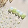 Charming Petal Flower Colorful Wildflowers Daisy Leaves 5D Relief Self Adhesive Nail Art Sticker Decoration Manicure Decal DIY
