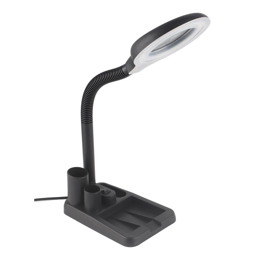 Magnifying Crafts Glass Desk Lamp 5X 10X Magnifier With 40 LED Lights Practical