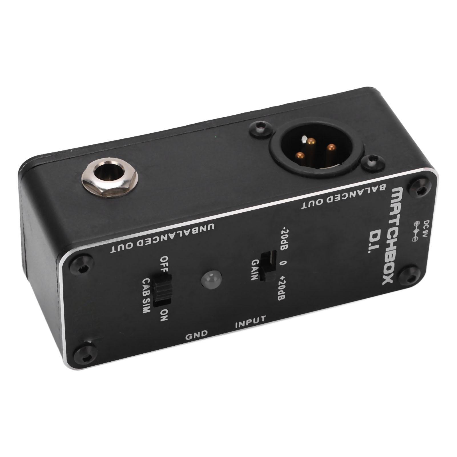 DI Эффект-педаль Черная Многофункциональная Педали для электрогитары и бас-гитары Аудиоинтерфейс XLR