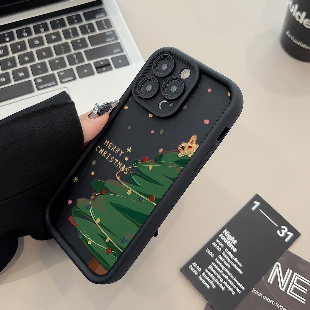 Etui na telefon świąteczny do iPhone 11 13 12 14 15 16 Pro Max XR XS Samsung A15 A55 A05 Redmi 12 13C OPPO A16 A18 A60 Reno 11 Vivo Y17S Y12 infinix note