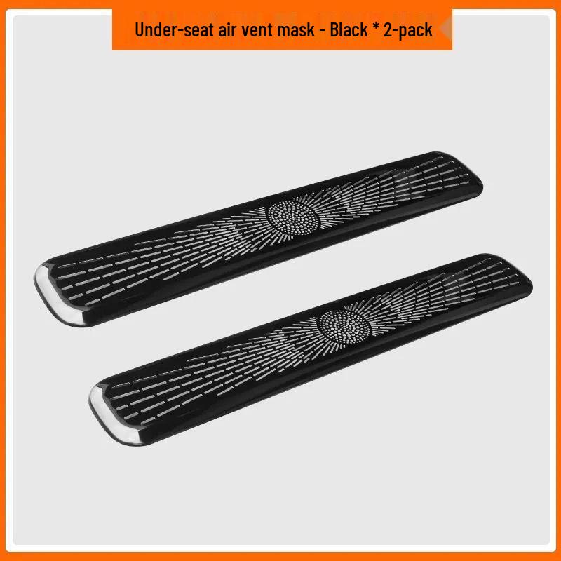 Jike 9X Stainless Steel Under-Seat Air Vent Dust Cover - Interior Modification Accessory