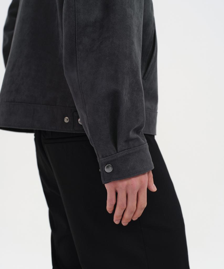 Musinsa Standard Synthetic Suede Work Jacket [Dark Grey]