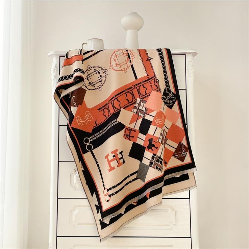 New pull hair scarf women's autumn and winter imitation cashmere scarf women's winter travel windproof warm shawl