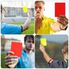NUOLUX Referee Cards, Warning Cards, Soccer Red Cards, Yellow Cards, 10-Pack, Light-Surfaced PVC Referee Equipment Set for Football, Futsal, and More