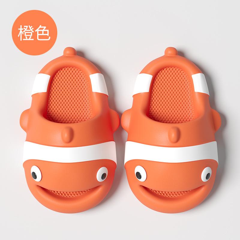 Cute Clownfish Children s Slippers for Women s Summer Thick-Soled Parent-Child Kids Big Kids and Toddlers Non-slip Cartoon Sandals for Men 150 оранжевый