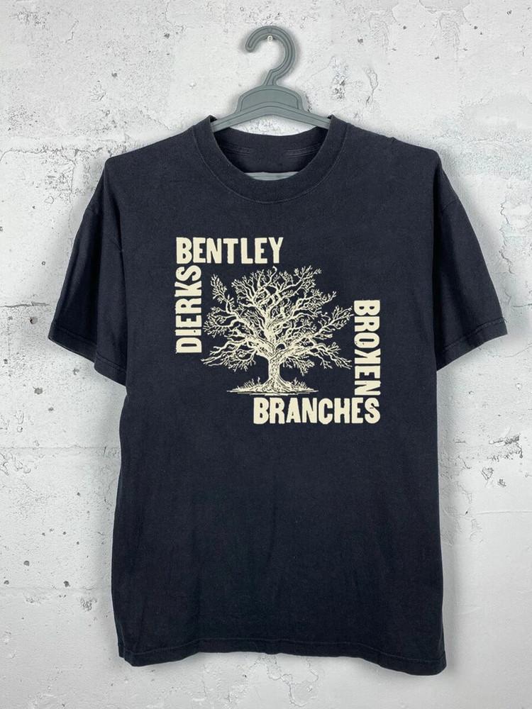 Rare Dierks Bentley Broken Branches Black Cotton T Shirt Size S5XL Unisex T-Shirt S