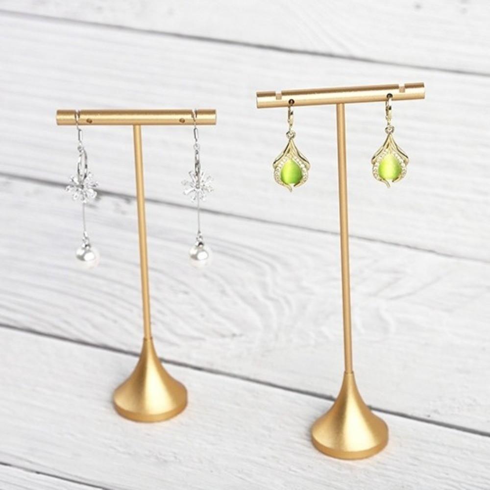 Aluminum Zinc Zinc Alloy T-Shape Earring Display Stand Dangle Jewelry Ring Organizer Jewelry Storage