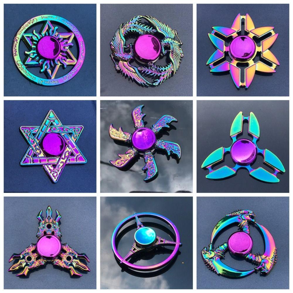 Dragon Wings Hand Spinner Zinc Zinc Alloy Fingertip Gyro Punk Metal Rainbow Finger Spinner  Children Toys