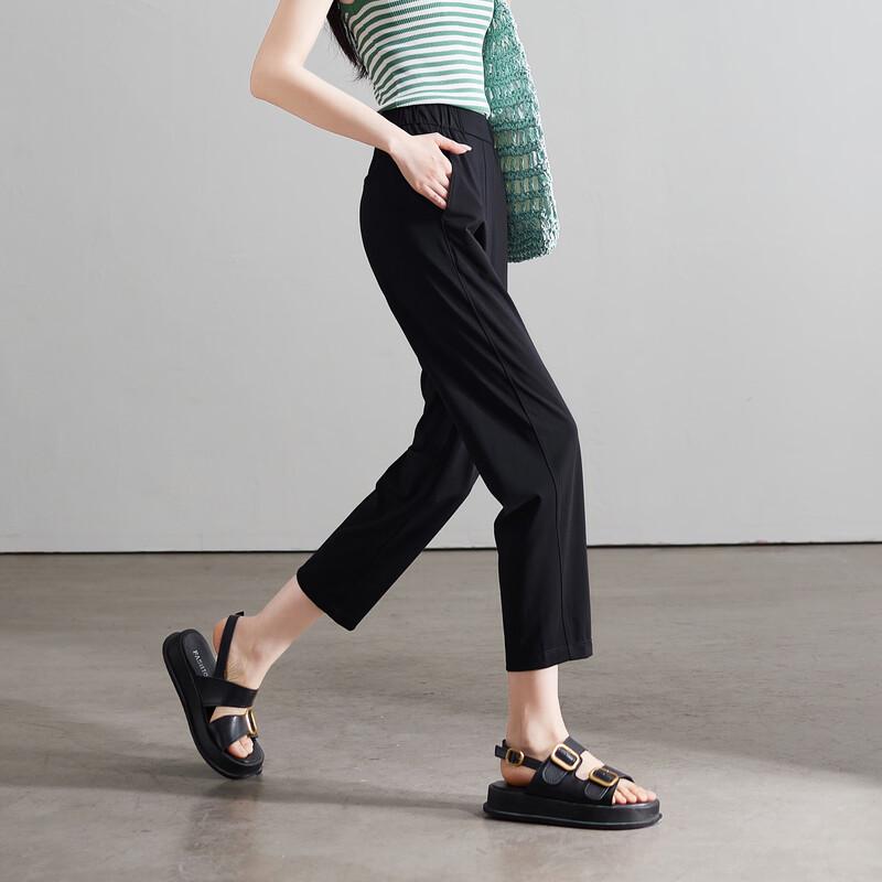 SOFSIL 2026 Summer Women's Loose Tapered Cropped Pants