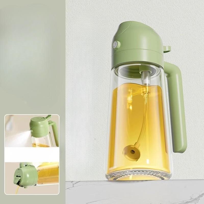 

A 2-In-1 Portable Oil Spray Bottle And Pouring Container for Olive Oil, Kitchen Oil Bottle Suitable for Cooking, Grilling светло-зеленый