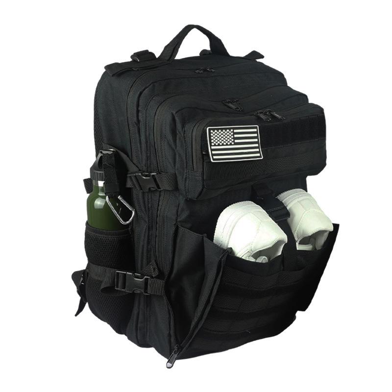 Taktischer Outdoor-Bergsteigerrucksack mit Oxford-Gewebe und Schuhfach