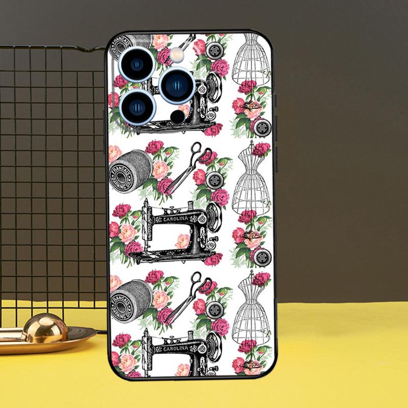 Sewing Scissors Phone Cover For iPhone 12 13 Mini 11 14 Pro Max X XS XR Max 7 8 Plus SE Soft Case Fundas