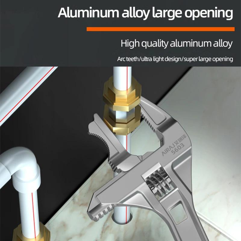 Removal Tool Bathroom Adjustable Wrench, Small Space Multifunctional Wrench, Bathroom PipeNut
