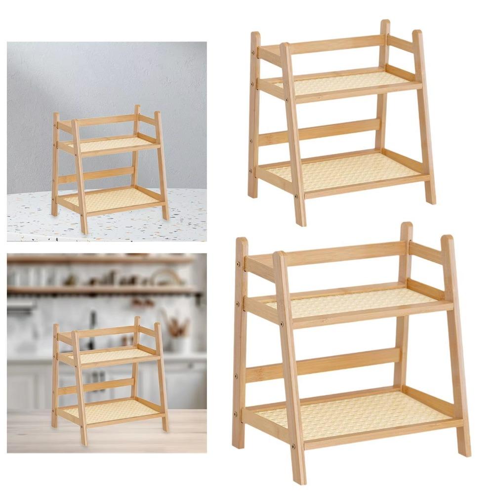 INS Trapezoidal Desk Display Rack 2-Tier Office Storage Rack Cosmetics Storage Shelf  Dorms