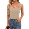 European & American Street Style Square Neck Slim Tank Top - Women's Fashion Base Layer 2025