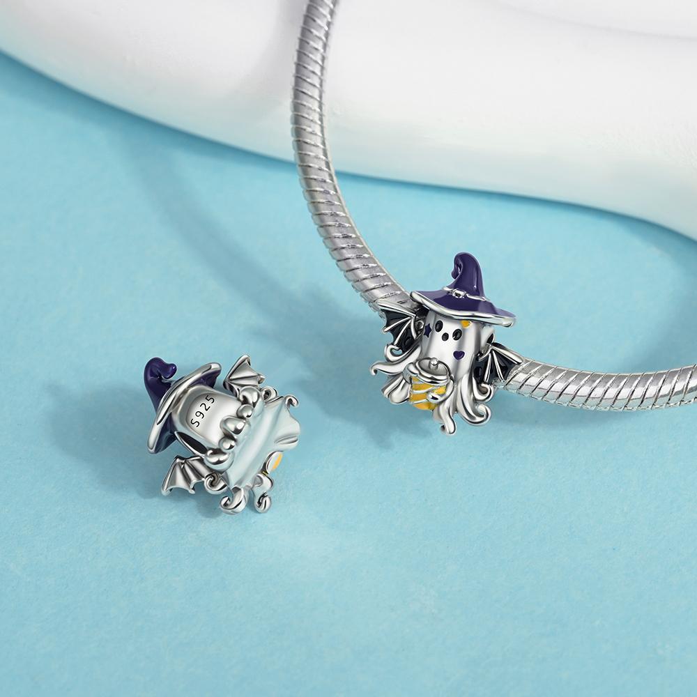 Copper Metal Halloween Series Imp Bat Pendant Bead Component Pumpkin Skull Bead Components Designed For Authentic Original Bracelet High Quality Fine