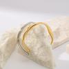 Stainless Steel Cuff Bangle For Women Gold Color Geometric Open Bracelets