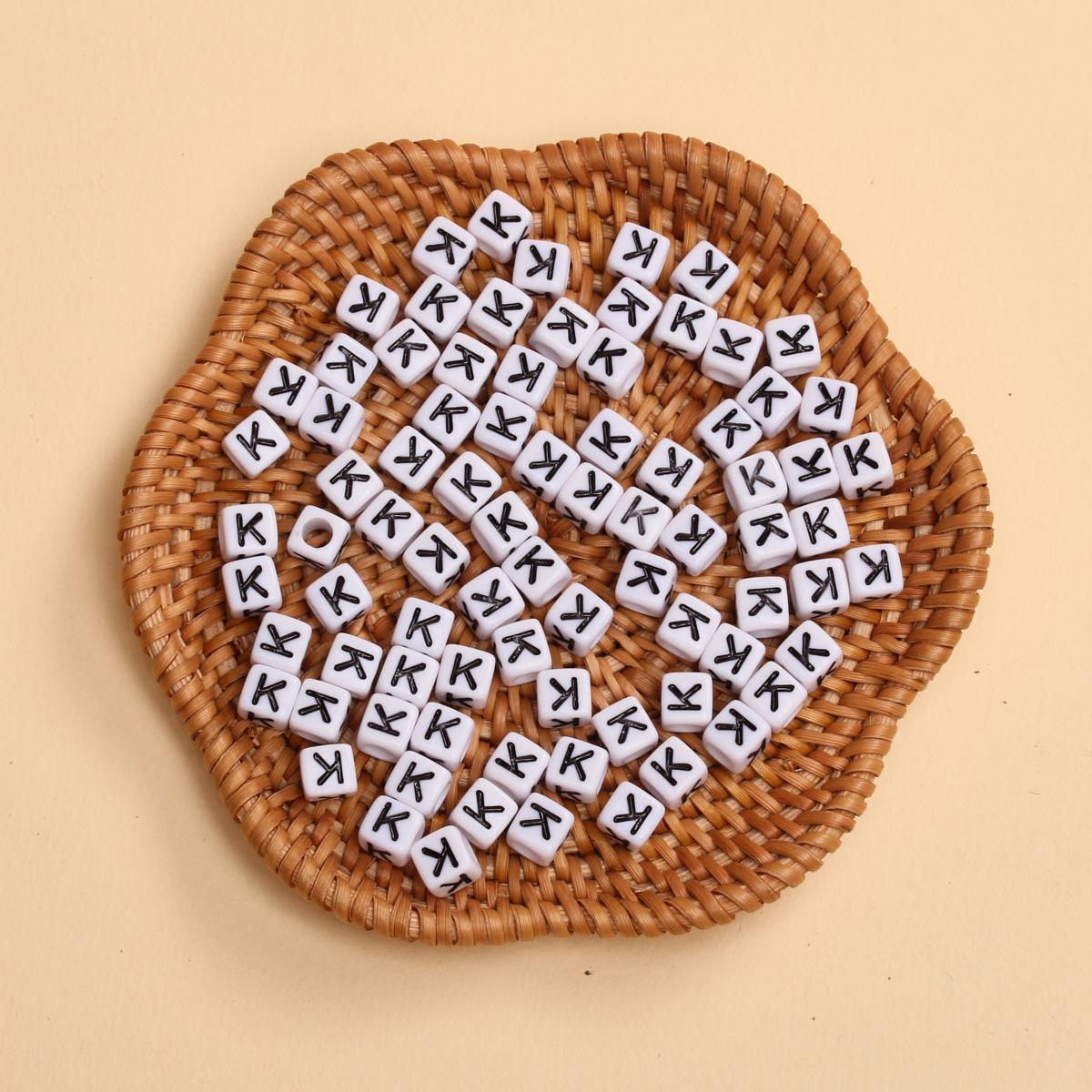 

100 шт. 5,5 мм акриловые белые, черные квадратные свободные бусины-разделители с большими отверстиями для изготовления ювелирных изделий DIY, подвески-цепочки для телефонов, браслеты, аксессуары K