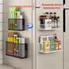 Étagère de rangement magnétique murale pour cuisine: Panier Suspendu Mobile pour le Côté du Réfrigérateur. Idéal pour le film alimentaire et le rangement des articles divers.