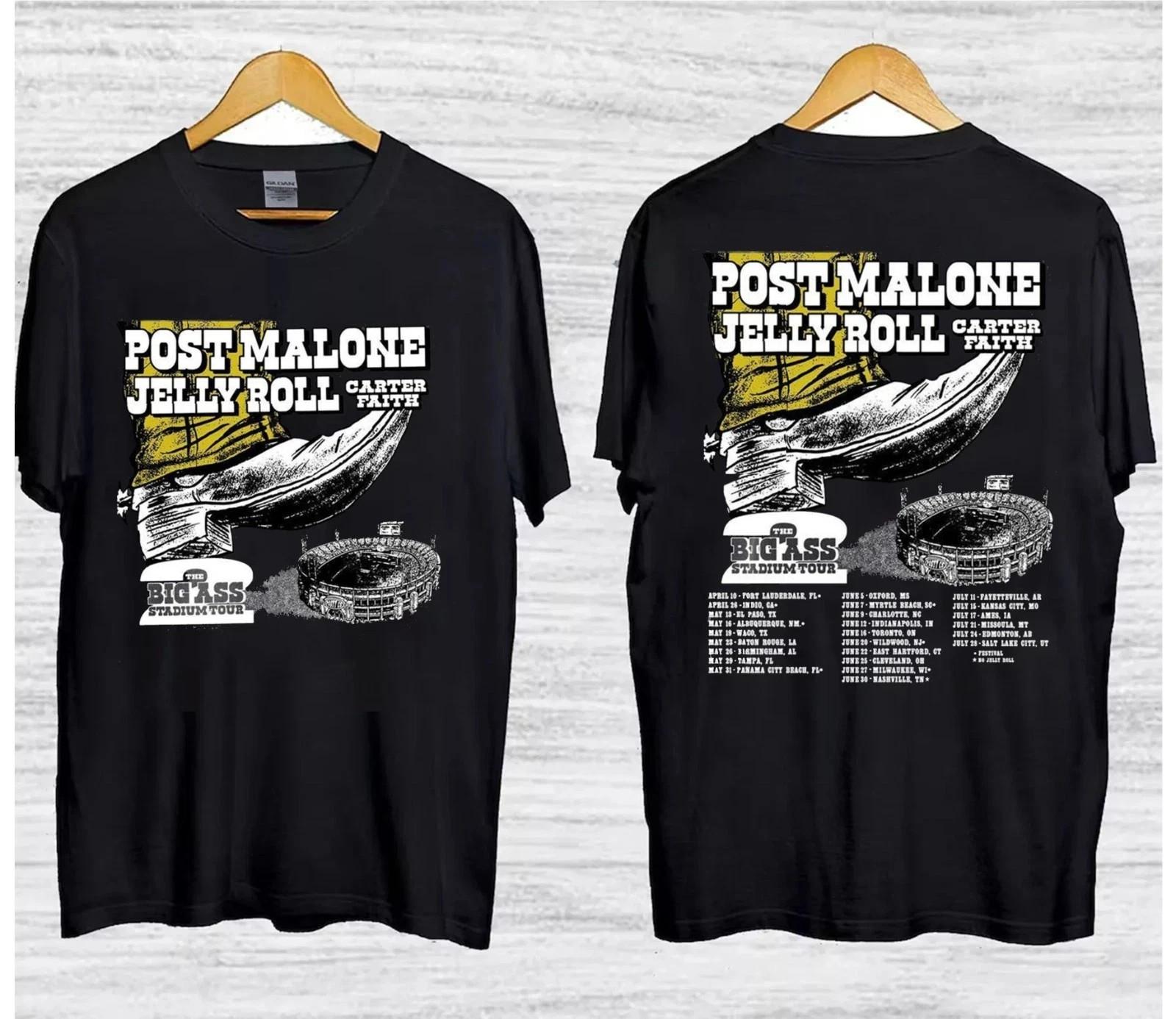 Post Malone Jelly Roll Big Ass Stadium 2026 Tour Or T-shirt S
