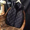 Women Autumn Winter Short Loose Hooded Sleeveless Jacket  Solid Outwear Female Waistcoat Ultra Light Down Vest