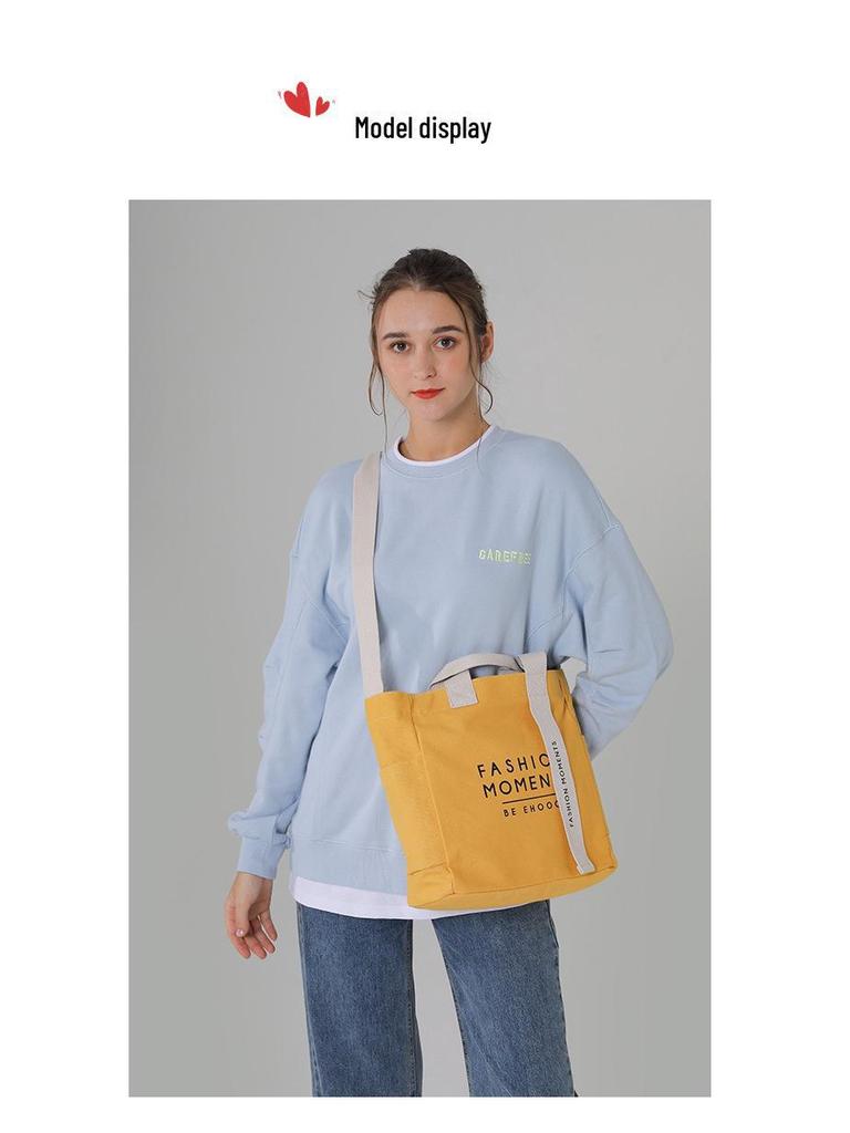 Korean Canvas Messenger Bag for Women - Large Capacity 2025 College Backpack