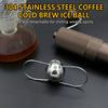 Espresso Cooling Ball with Holder Stainless Steel Coffee Cold Brew Ice Ball Espresso Accessories Extract Brew Chilling Tool