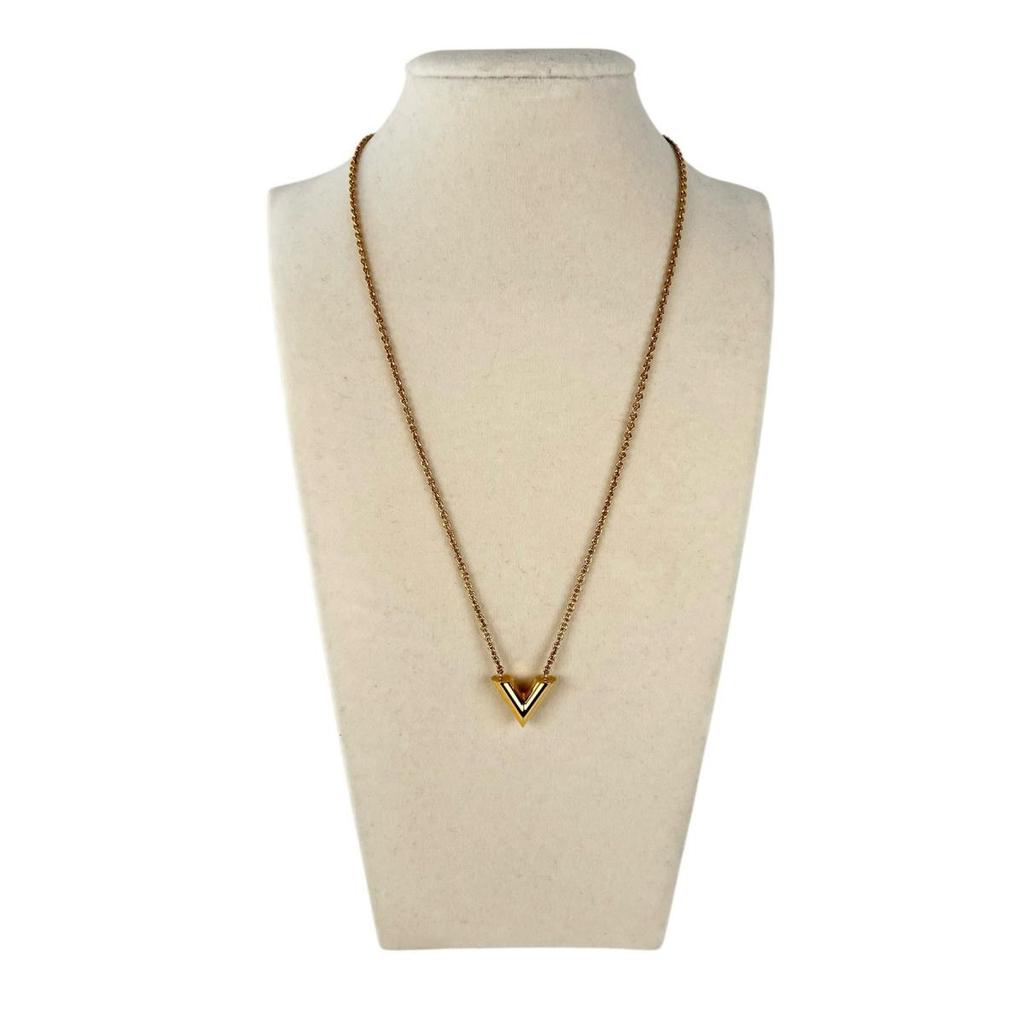 Louis Vuitton Perle Necklace Gold Plated Gold Women M61083 Used