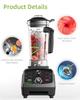 BioloMix T5200 Blender avec Minuterie 2200W Pot de 2L Sans BPA Broyeur de Glace Mixeur à Smoothies