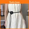 Stylish Soft Knot Design Pu Leather Belt For Women Perfect For Dresses And Outfits