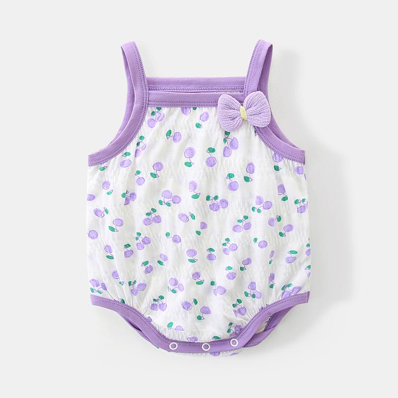 

Новорожденный Летний Комбинезон Без Рукавов - Тонкий Боди-Слинг для Малыша Label 90 фиолетовый