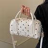 Patent Leather Polka Dot Boston Bag Women's Tote Shoulder Bag
