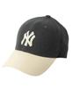 MLB Korea 3ACPV0236 Varsity Wool Structure Ball Cap In Black [Product Code]