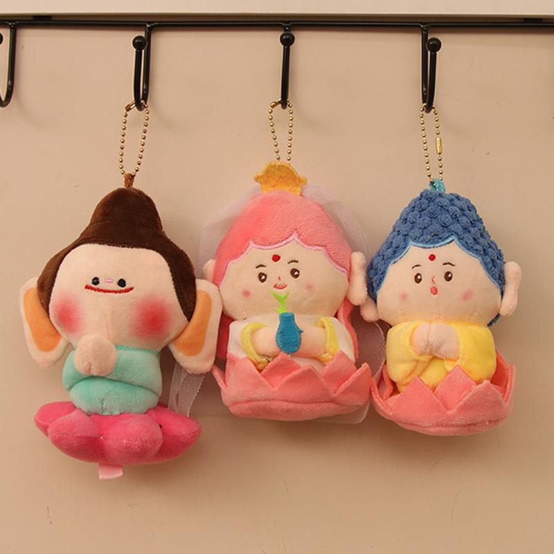 Buddhist Lotus Souvenir Car Hanging Portable Doll Plush Pendant Around The Yungang Grottoes In Xiyungang Grottoes In Foshan