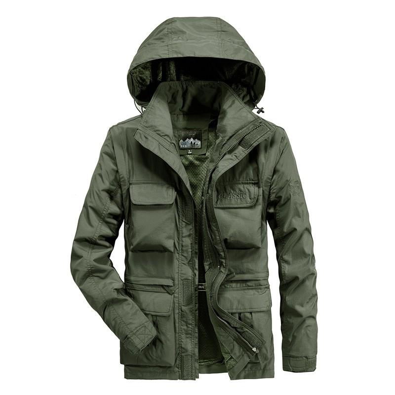 Mens Plus Size Waterproof Breathable Hiking Jacket Outdoor Travel Lightweight Windproof Casual Outerwear
