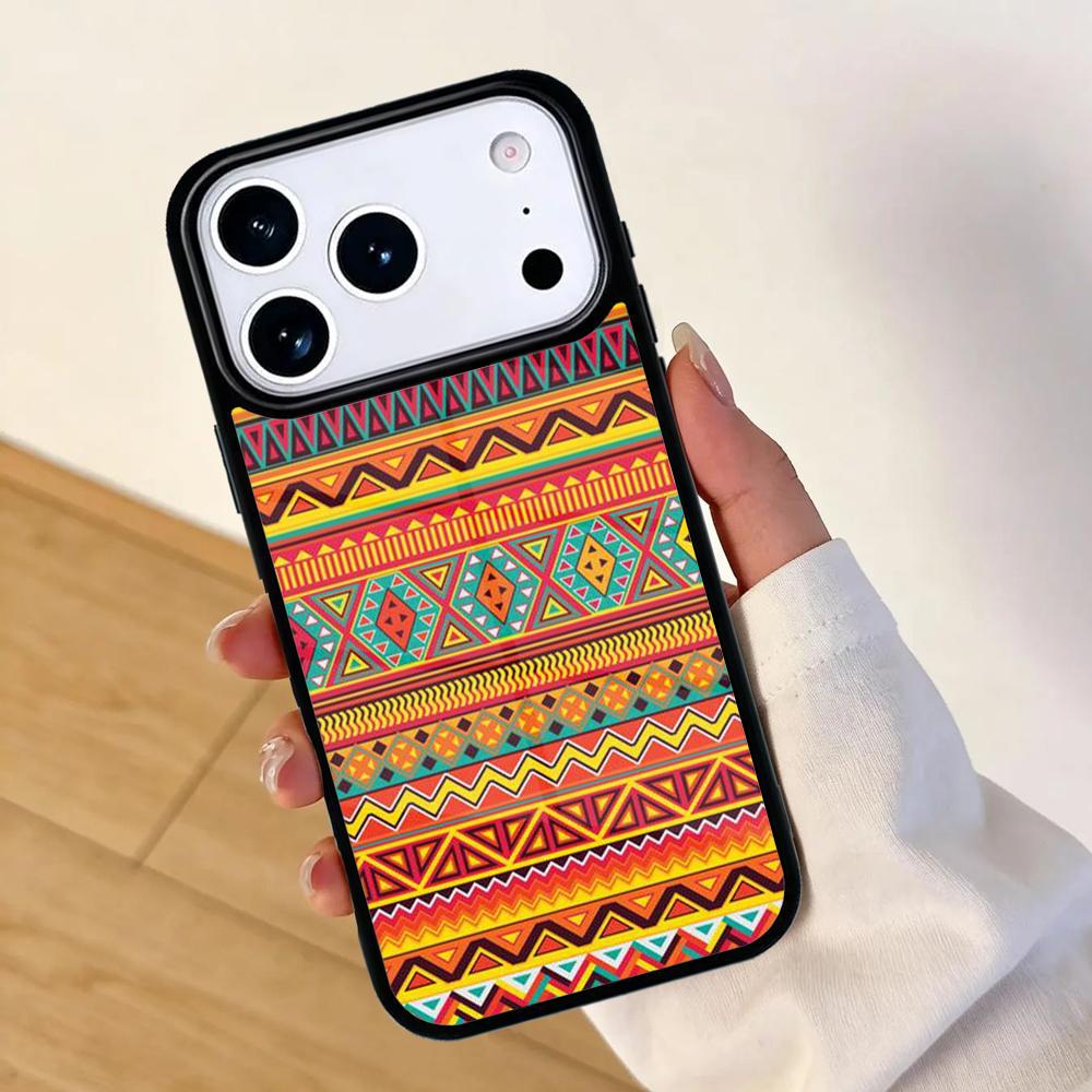 Tribal Aztec Geometric Colour Phone Case For Apple iPhone 17 Air 16 Pro Max 15 Pro Max 14 13 12 11 Mini Back Cover