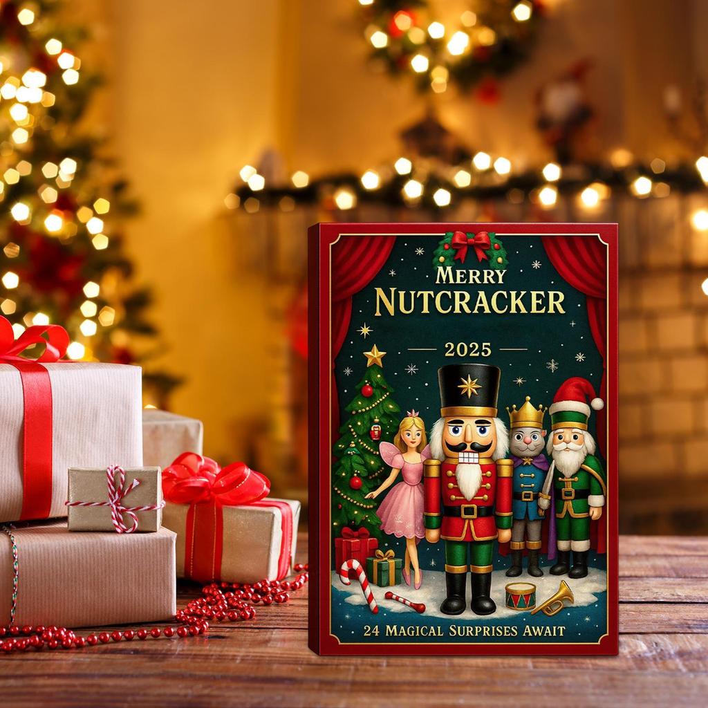 2D Flat Acrylic Nutcracker Advent 24-Days Christmas Nutcracker Ornaments 2026 Holiday New Year Pendant Advent Home Decoration