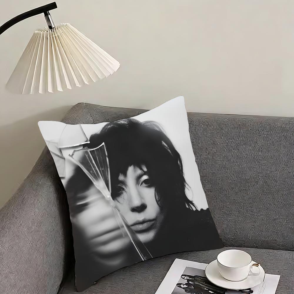 LLady GagaA Singer Cushion Cover Pillowcase Ultra Soft Skin Friendly Fabric Cloud Like Comfort Concealed Zipper