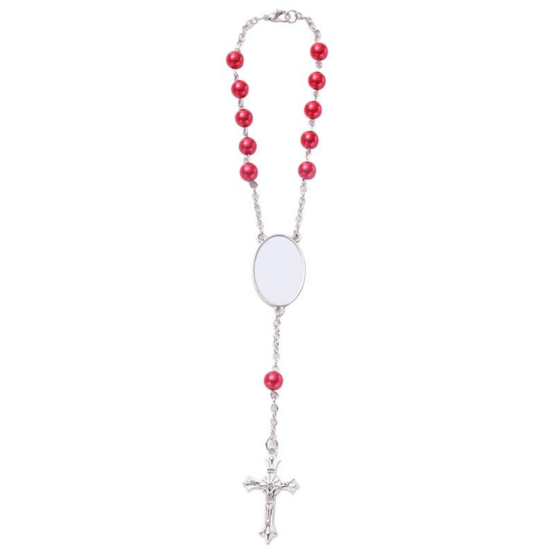 

Набор ювелирных изделий: Розарий с термопереносом и сублимационный браслет красный